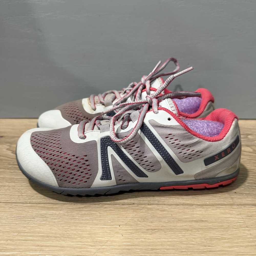 Xero Shoes Womens HFS Running Shoes Gray Pink Barefoot Zero Drop Size 8